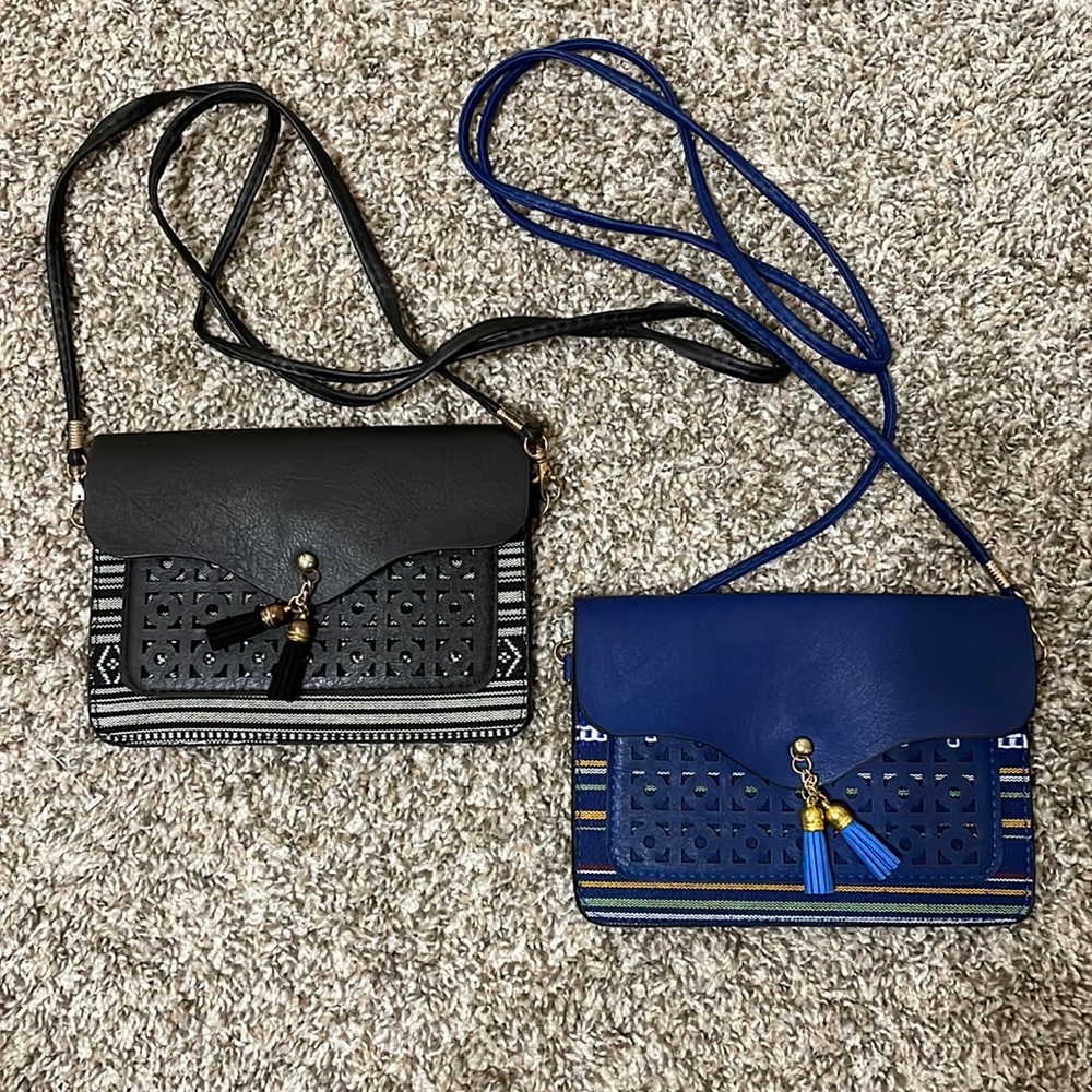 Two Mini Cross Body Minimal Purses